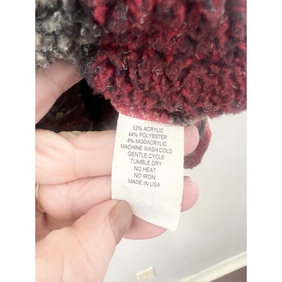 Tasha Polizzi Southwestern Aztec Sherpa Jacket Coat Size Medium Blanket Coat - Picture 6 of 11